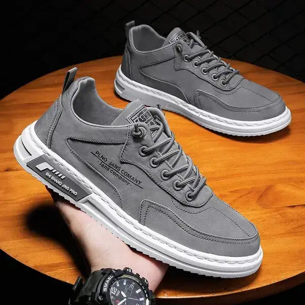 Breathable Lightweight Canvas Sneakers for Men | Non-Slip Casual Shoes