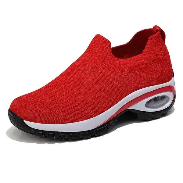 Mesh Air Cushion Platform Sneakers for Women | Fashion Slip-On Comfort Shoes