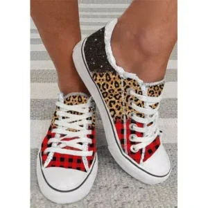 Holterdesigns Women Casual 3D Printing Color Leopard Canvas Shoes