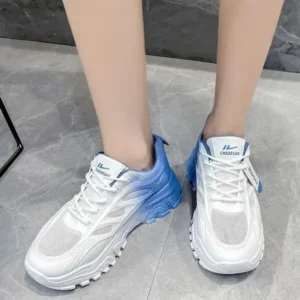 Holterdesigns Women Fashion Round Toe Breathable Mesh Gradient Sneakers