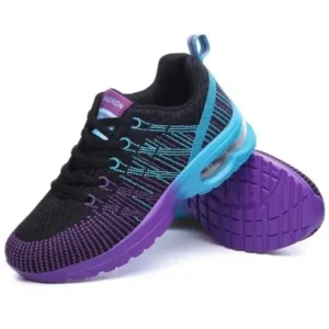 Holterdesigns Women Fashion Casual Lace Up Design Mesh Breathable Air Cushion Shock Absorbing Sneakers