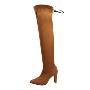 Holterdesigns Women Fashion Plus Size Solid Color Over The Knee Boots