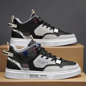 Holterdesigns Men'S Fashion High Top Color Block Sneakers