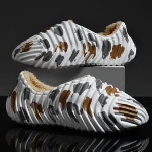 Holterdesigns Men'S Fashion Camouflage Coconut Shape Fleece Warm Plush Shoes